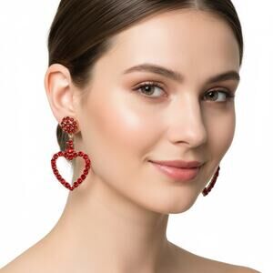 Red Heart Earrings